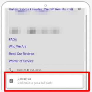 Lead Extension in Google Ads