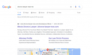 Ad Preview for search "divorce lawyer near me"