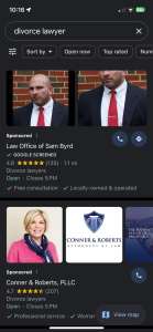 divorce layer local service ads Google