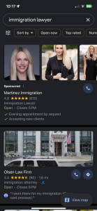 immigration lawyer local service ads